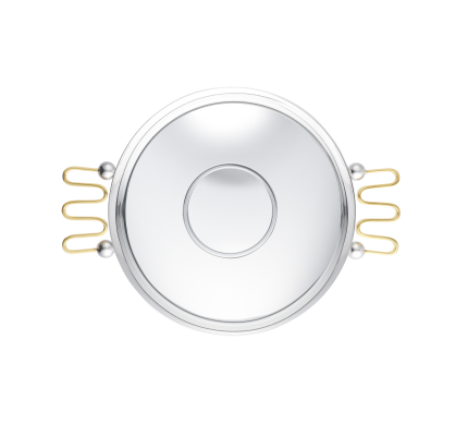 christofle silver-plated centerpiece with gilded handles 1
