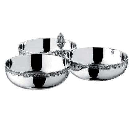 christofle three part server malmaison  silver plated 0