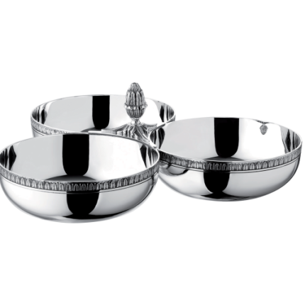 christofle three part server malmaison  silver plated 0