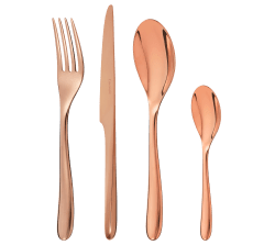 christofle 4-piece copper stainless steel flatware set 2