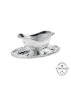 christofle gravy boat filet coquilles, silverware - vintage 1