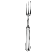 christofle carving fork rubans  silver plated 3