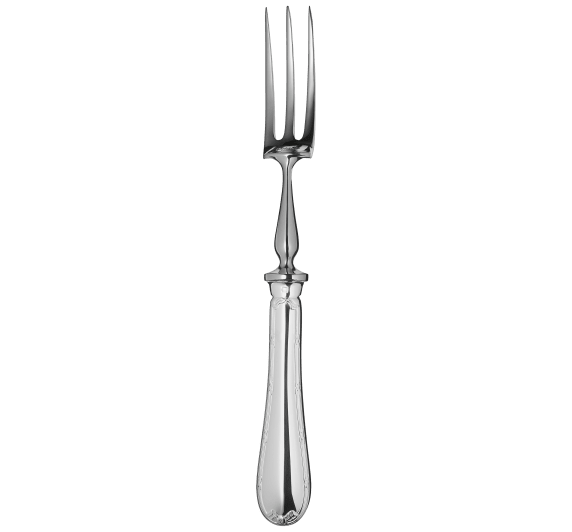 christofle carving fork rubans  silver plated 3