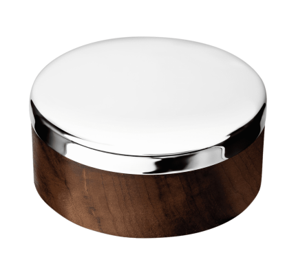 christofle small round box uni silver plated - 8 cm 1