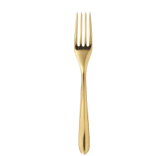 christofle stainless steel table fork - gold colour 2