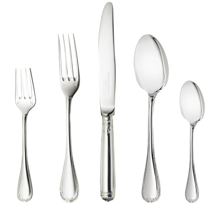 christofle individual place settings (5 pieces) malmaison  sterling sil 1