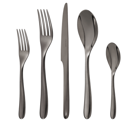christofle ensemble individuel (5 pièces) en acier - coloris noir 2