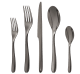 christofle stainless steel 5-piece place setting - black colour 2