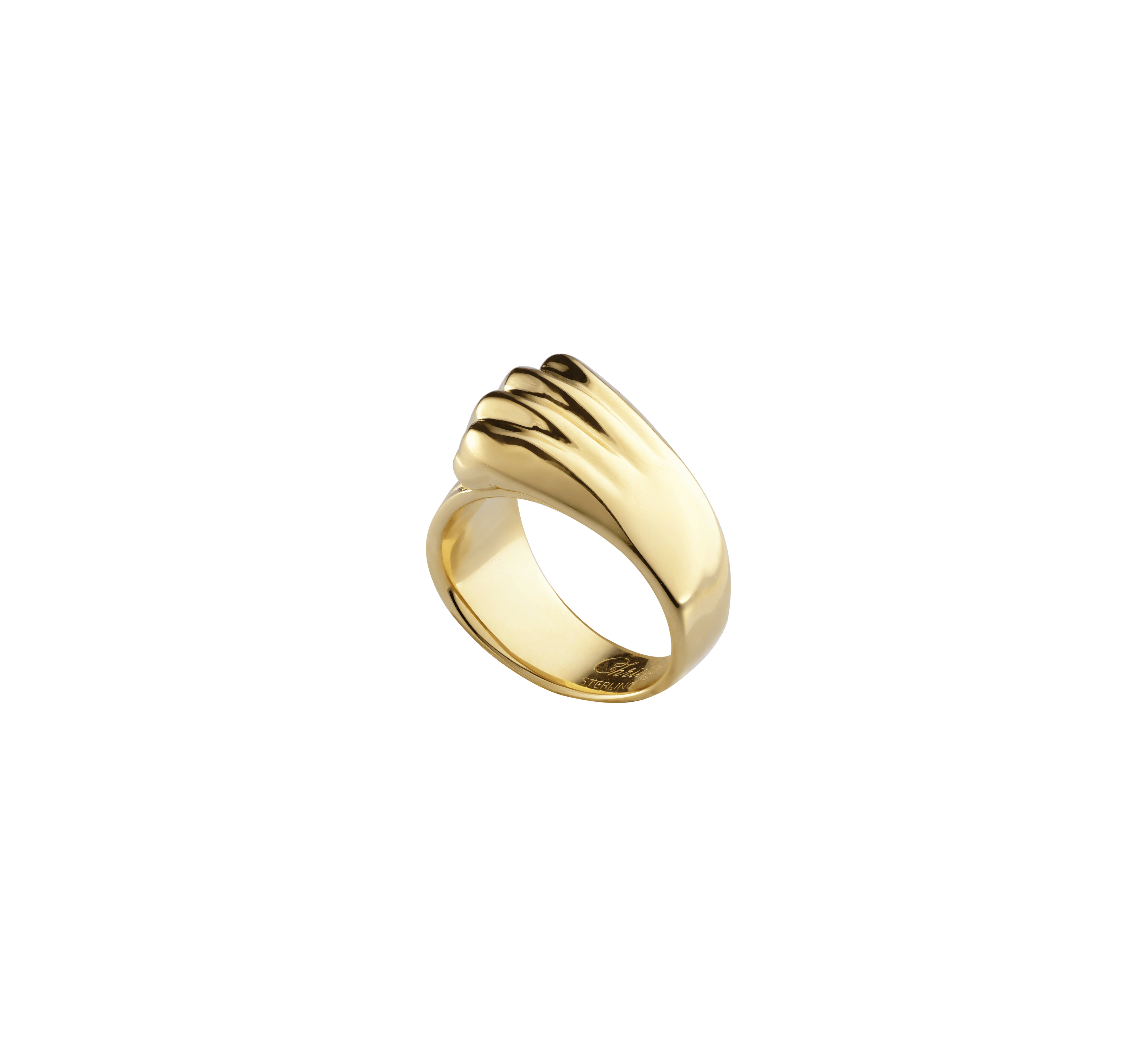christofle sterling-silver gilded 24 carats bangle ring  1