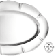 38cm Oval Platter Lobes et Godrons, Silverware - Vintage