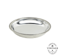 christofle plat creux rond argenté 26 cm - vintage 1