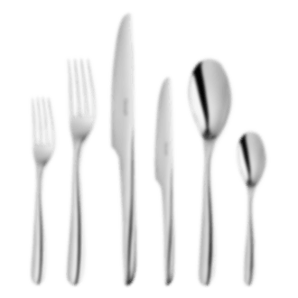 christofle 36-piece stainless steel flatware set with free chest  1