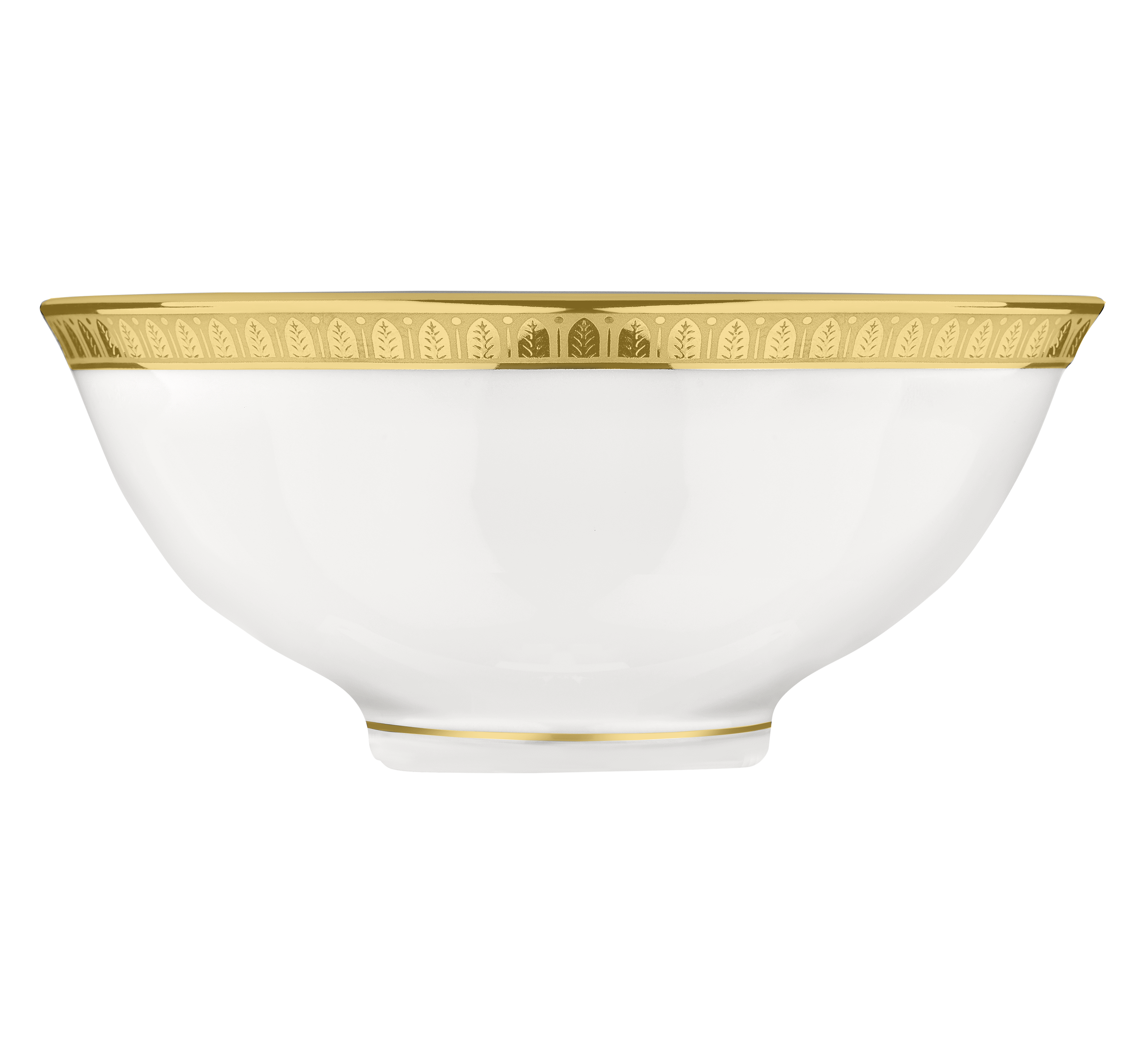 christofle bol à soupe en porcelaine finition or 1