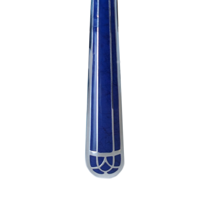 christofle silver plated dessert fork - marbled blue 2