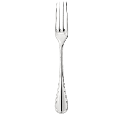 christofle dinner fork perles  silver plated 1