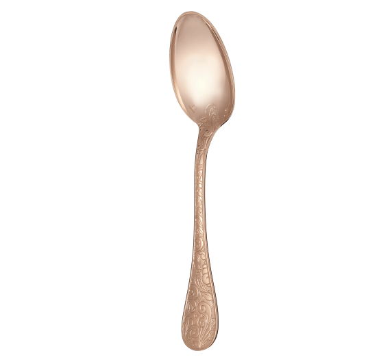 christofle gilded silver plated table spoon - pink gold 1
