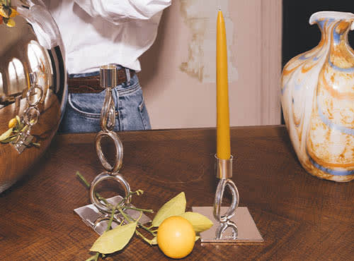 Silver Plated Ring Candlestick