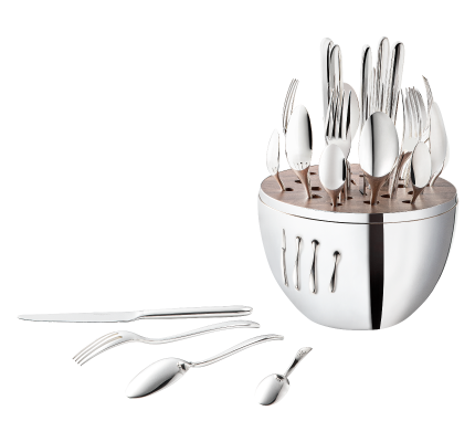 christofle flatware set for 6 people (24 pieces) mood silver plated 0