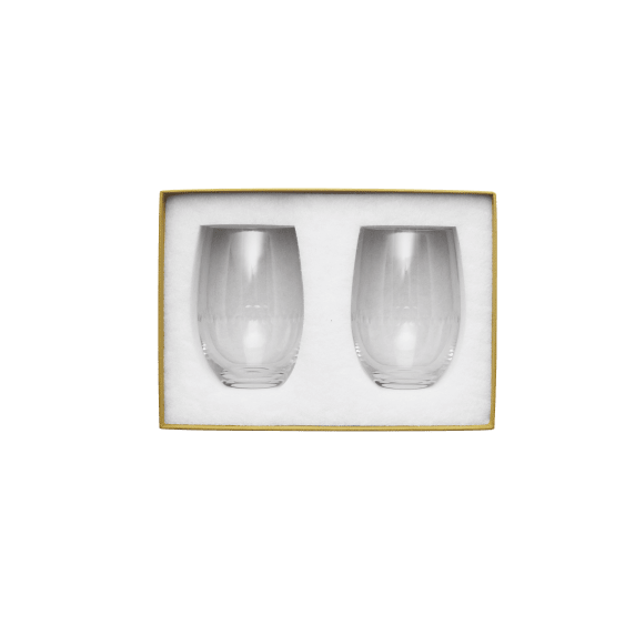 Set of 2 Lead-Free Crystal Water Goblets Perles - packaging