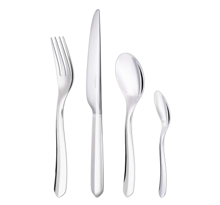 christofle ensemble 6 personnes (24 pièces) en métal argenté avec boîte de rangement 0