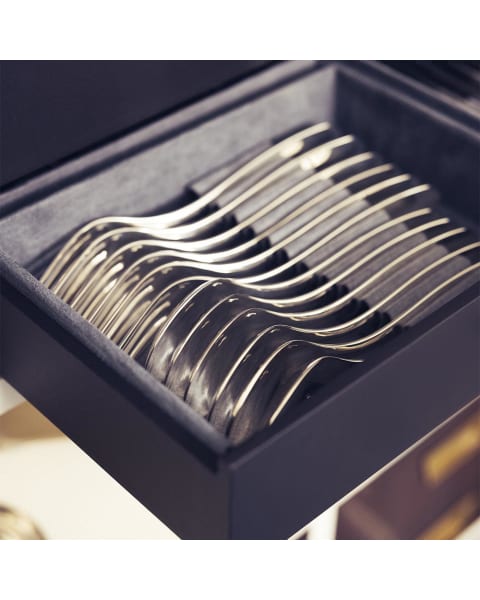 24-piece Silver-Plated Flatware Set for 6 People with Small Storage Box