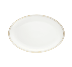 christofle porcelain oval platter 38 cm gold finish 0