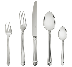 christofle individual place settings (5 pieces) aria  silver plated 1