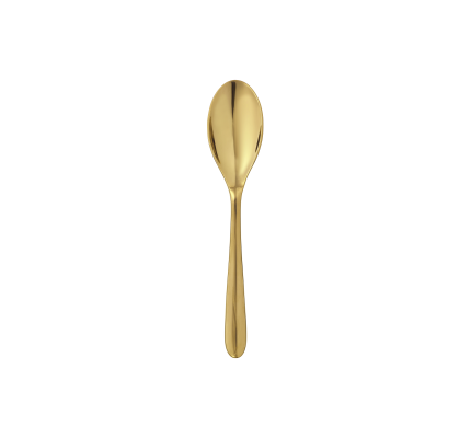 christofle stainless steel coffee spoon - gold colour 2