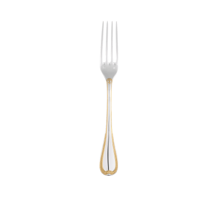 christofle partially gilded silver-plated dinner fork 0