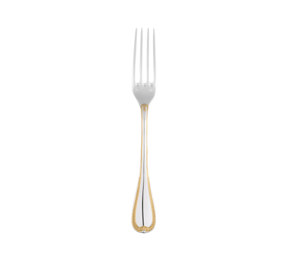 christofle partially gilded silver-plated dinner fork 0