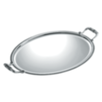 christofle Silver Plated Oval Tray with Handles - 53 x 42 cm