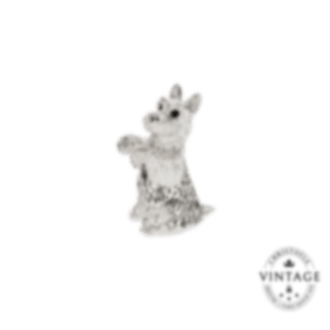 christofle Vintage Silvered Standing Scottish Terrier Puppy
