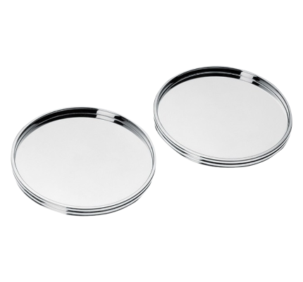 christofle two silver-plated coasters 1