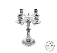 christofle vintage silvered four lights candelabra 1