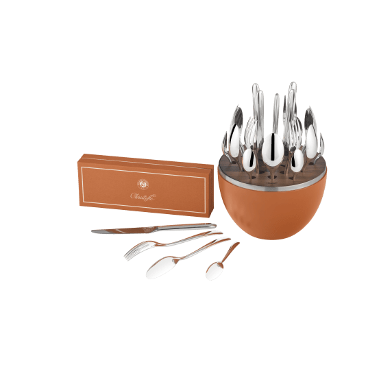 christofle 24-piece silver-plated flatware set with chest 2