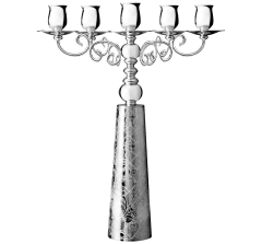 christofle five light candelabra jardin d'eden  silver plated 1
