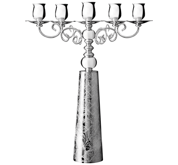 christofle five light candelabra jardin d'eden  silver plated 1