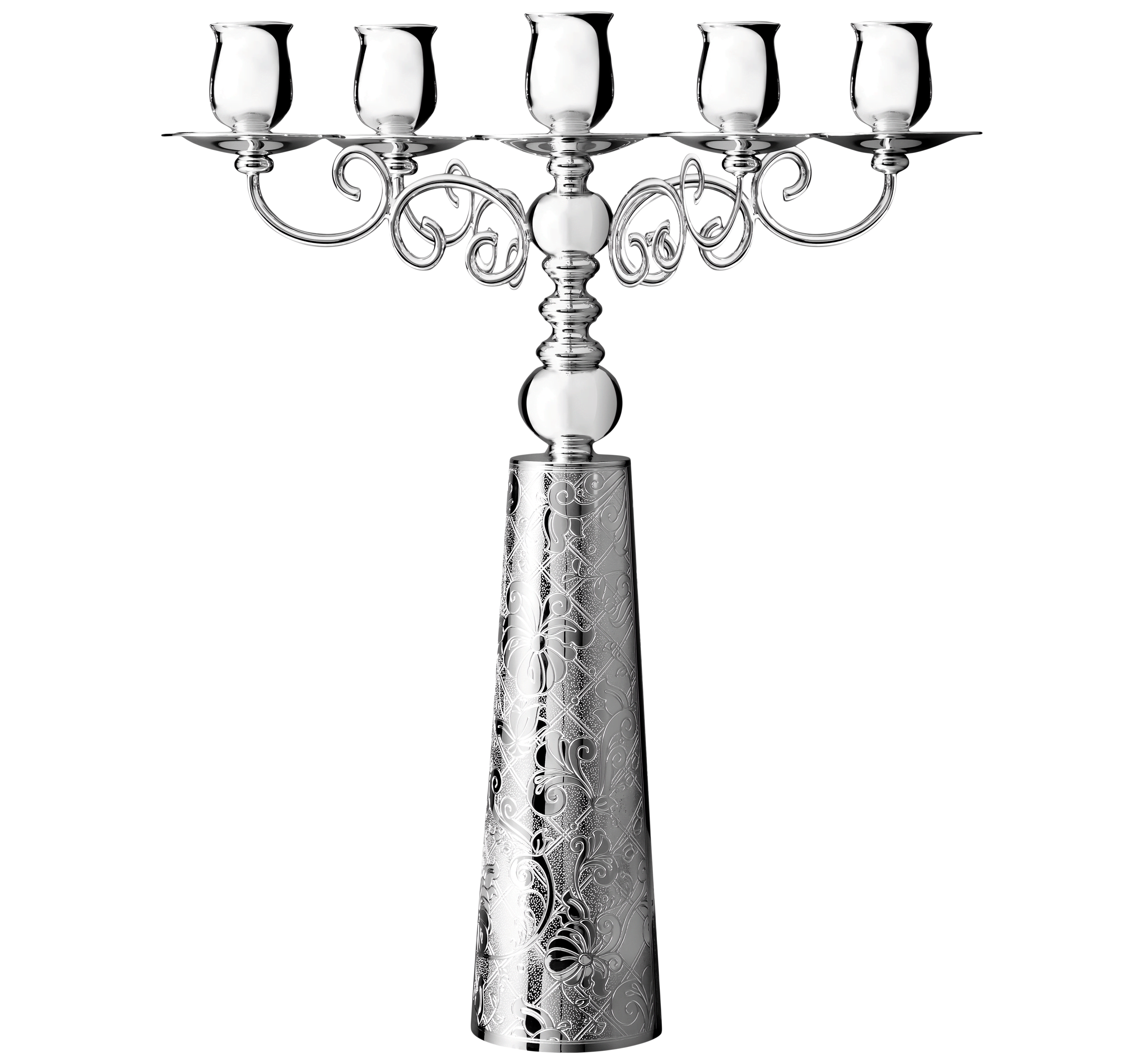 christofle candélabre 5 bougies en métal argenté 1