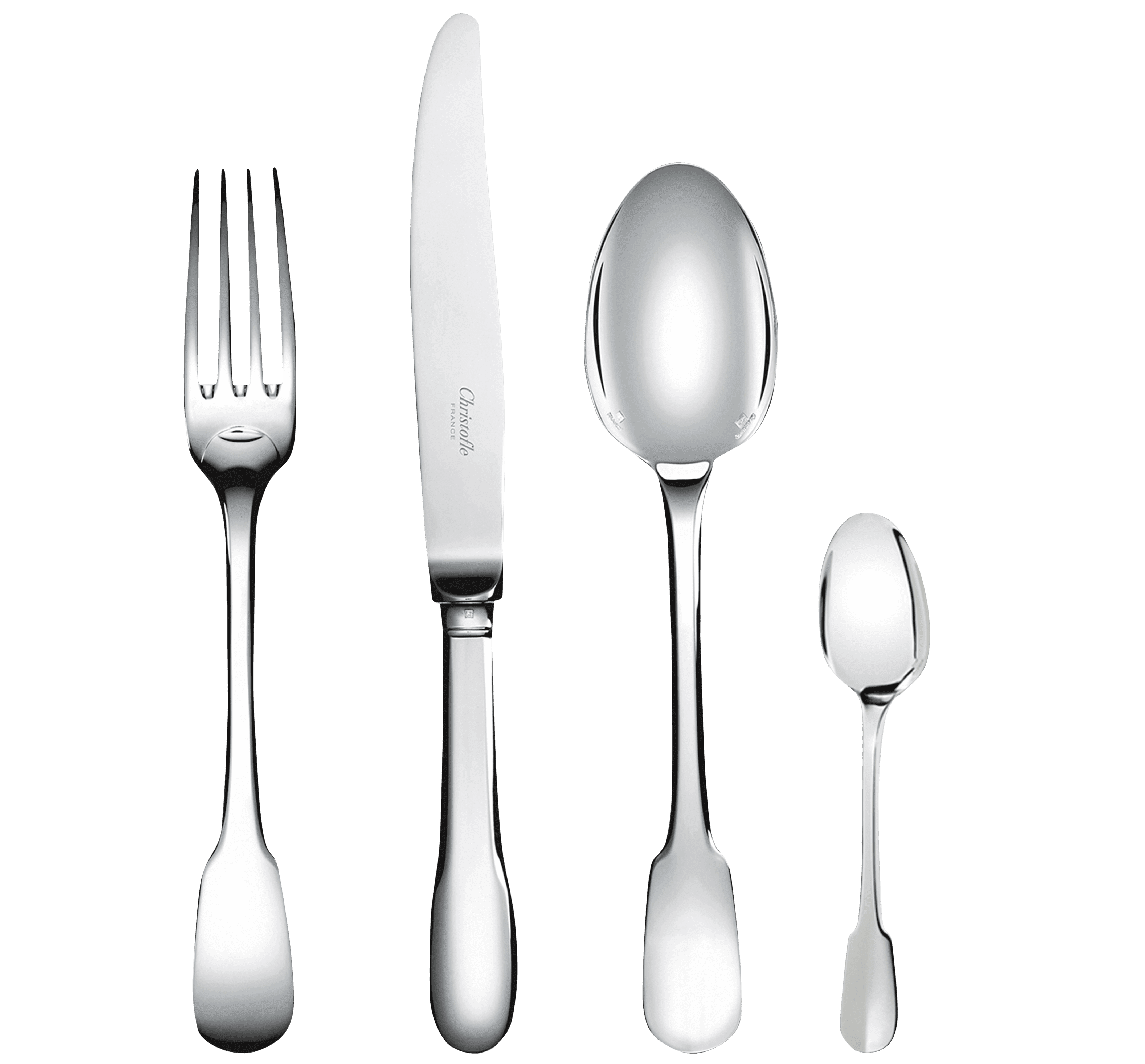 Christofle Malmaison 48-piece cutlery silverplated set in a case