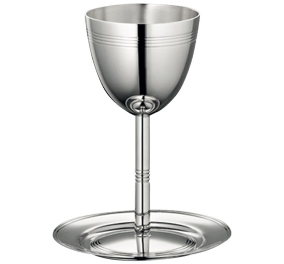 christofle silver-plated kiddush cup and saucer 2