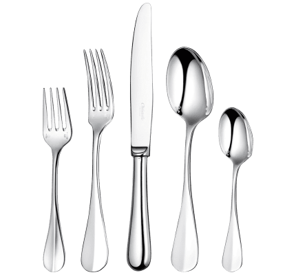 christofle individual place settings (5 pieces) fidelio  silver plated 1