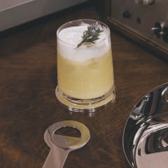 christofle set of 2 glass coasters k+t  silver plated 1