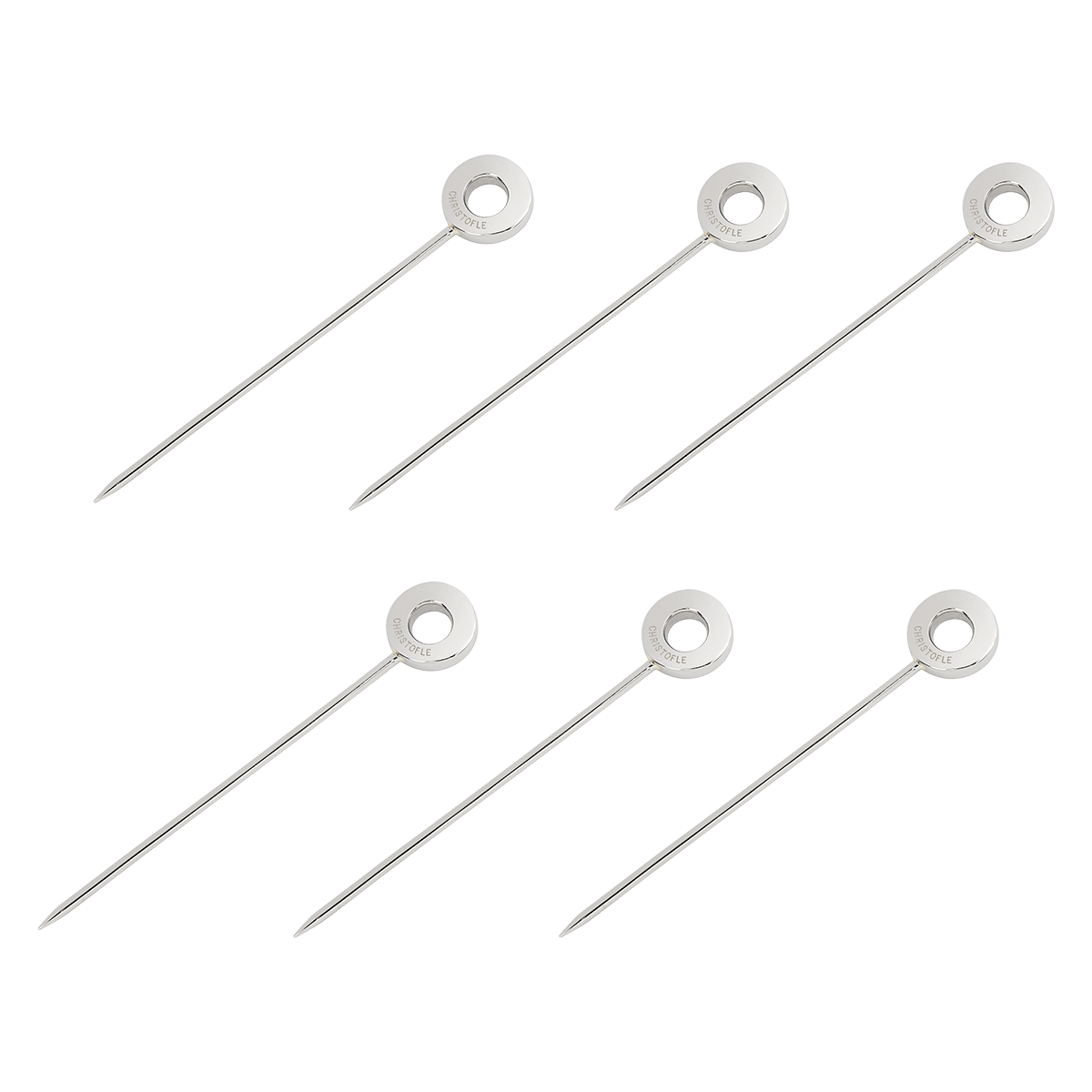 christofle set of 6 cocktail picks oh de christofle  stainless steel 2