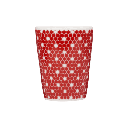 christofle espresso cup - red 1
