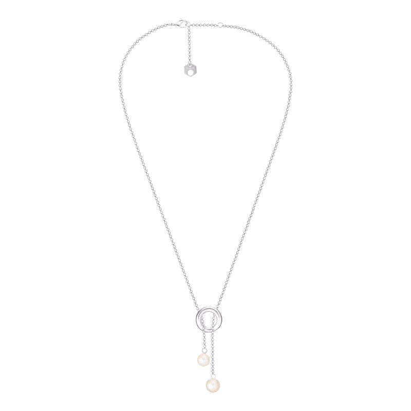 Sterling silver Necklace Tie with Perles Idole de Christofle
