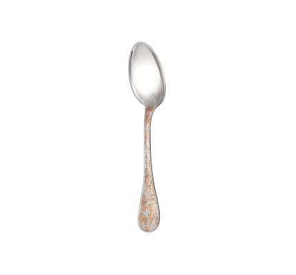 christofle partially gilded silver plated dessert spoon - pink gold 2