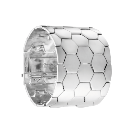 christofle large bracelet code royale  sterling silver 1
