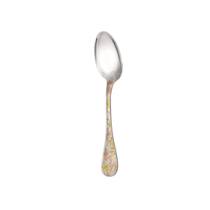 Partially Gilded Rose & Yellow Gold Dessert Spoons