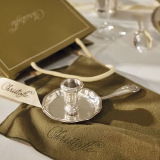 christofle vintage silvered room candle holder 0