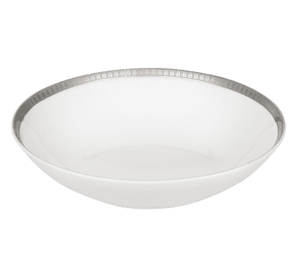 christofle porcelain soup cereal bowl platinum finish 1